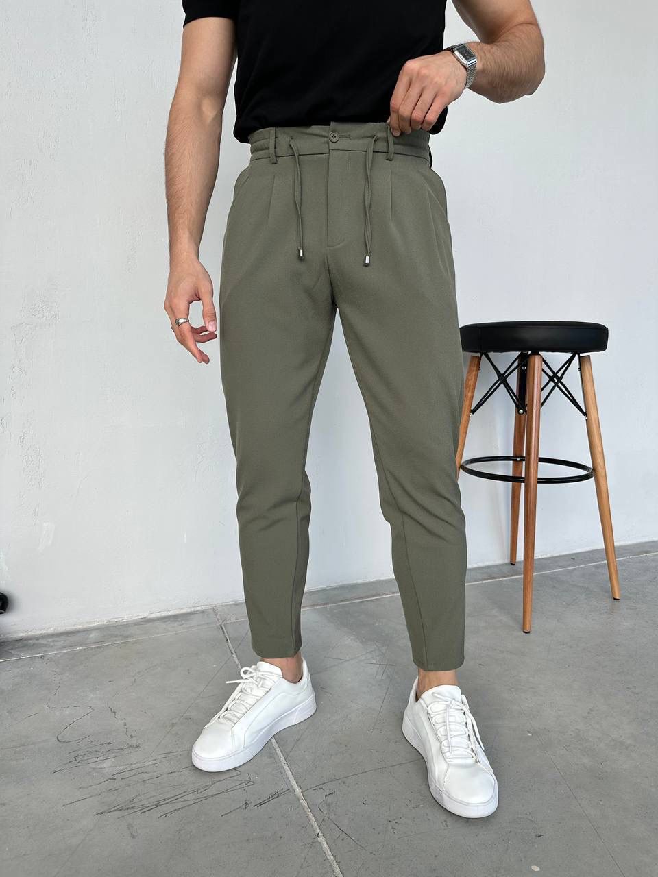 PNT 5062- Slim Jogger Pantolon Haki