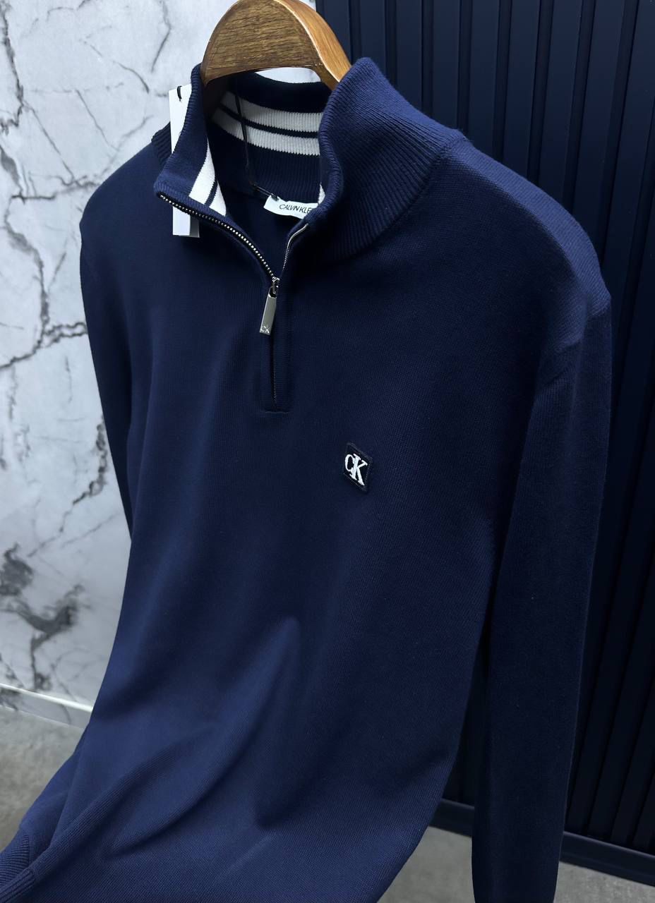 CK Fermuarlı Sweatshirt-Lacivert