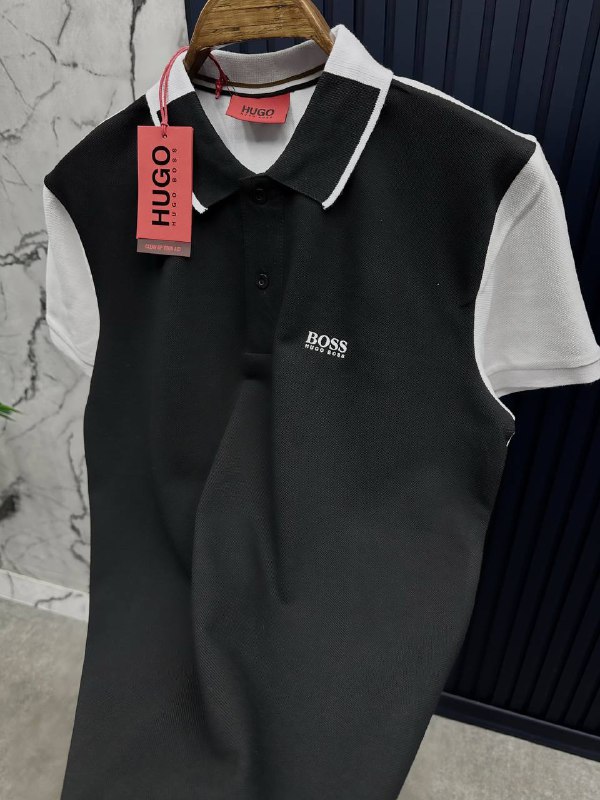HG SİYAH-BEYAZ POLO YAKA T-SHİRT