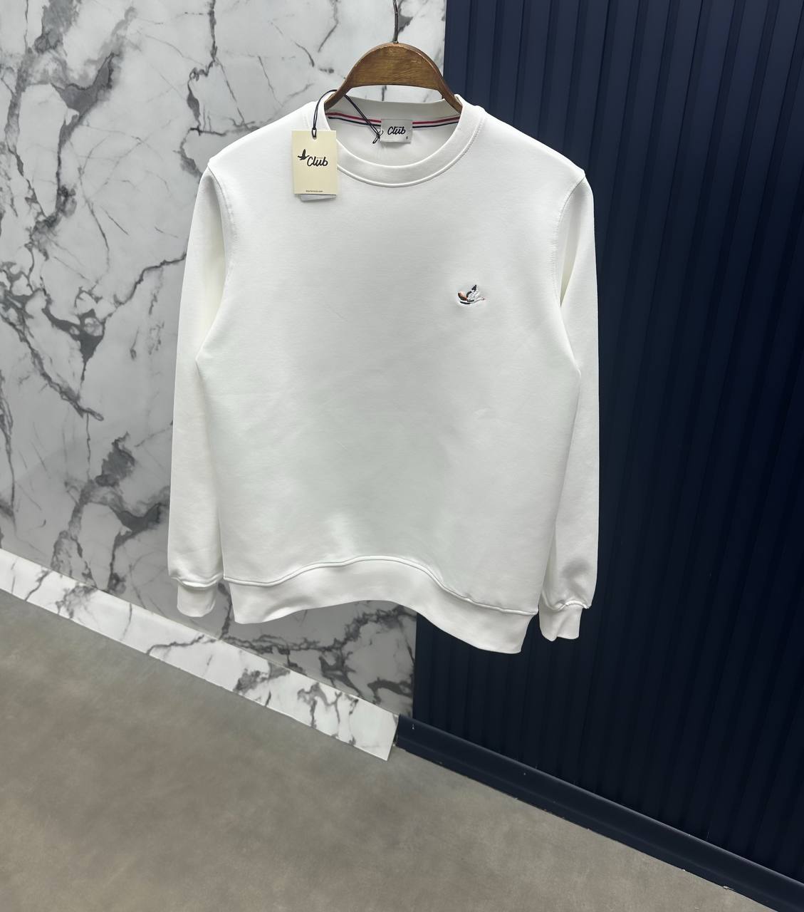 Bymen Logolu Sweatshirt-Beyaz