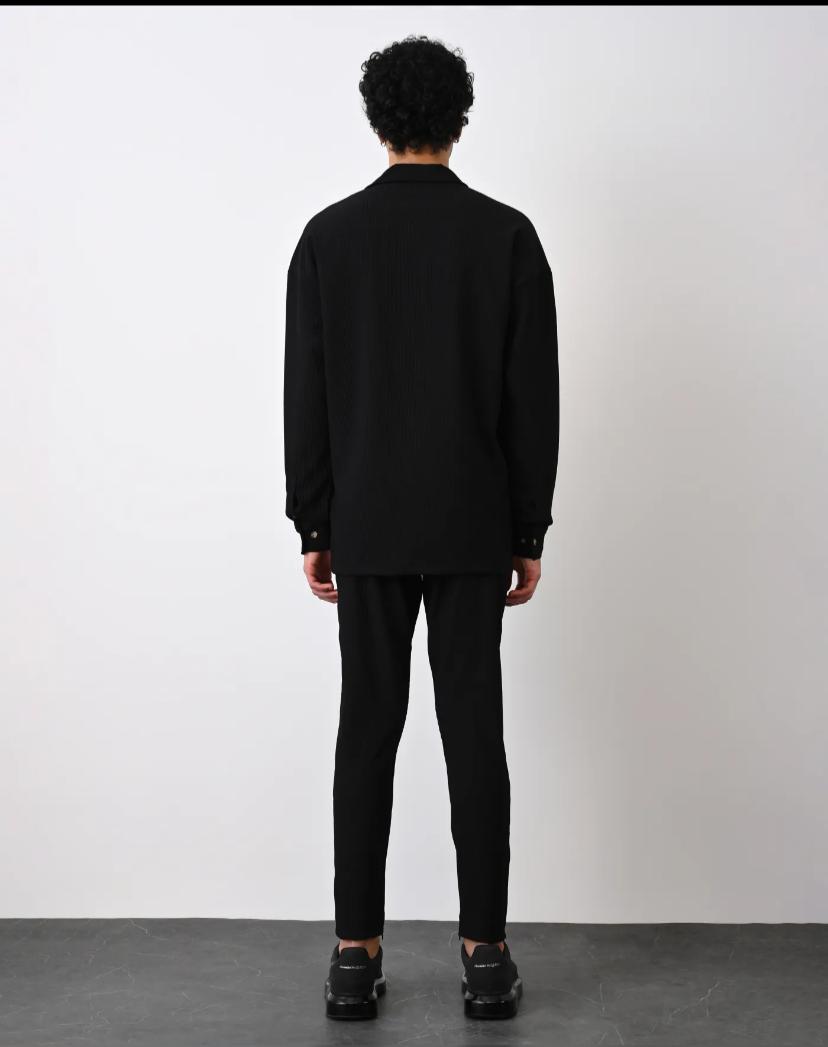 PNT 1067 Fitilli Jogger Alt - Siyah