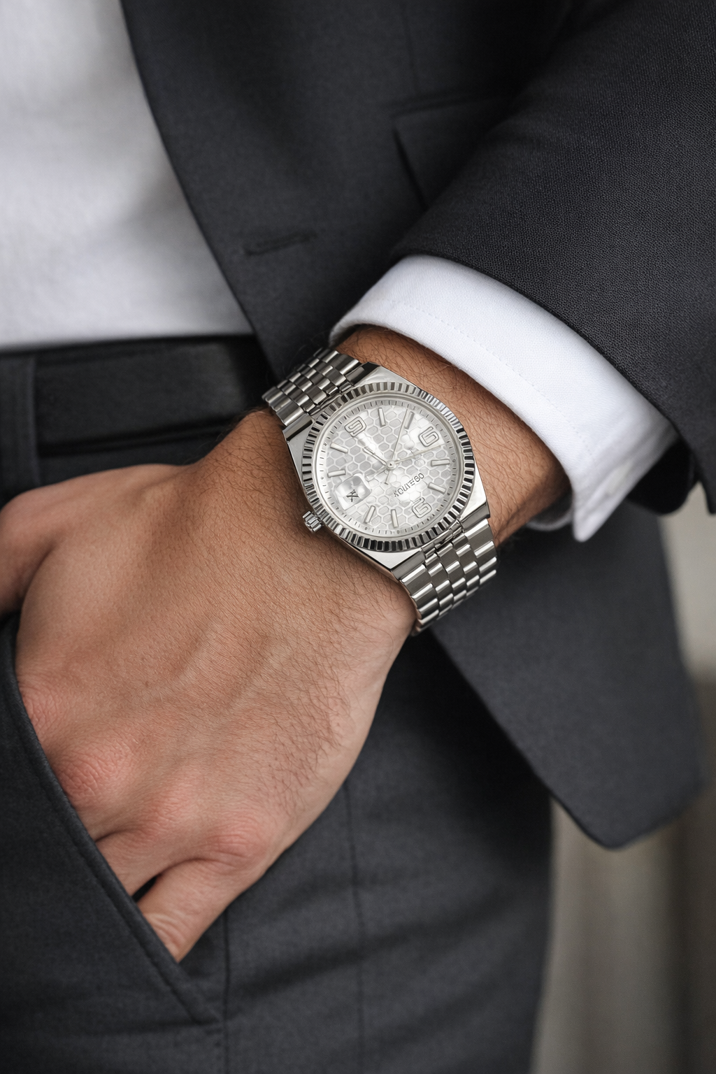 Gümüş Kadran Jubilee Kordon Erkek Kol Saati