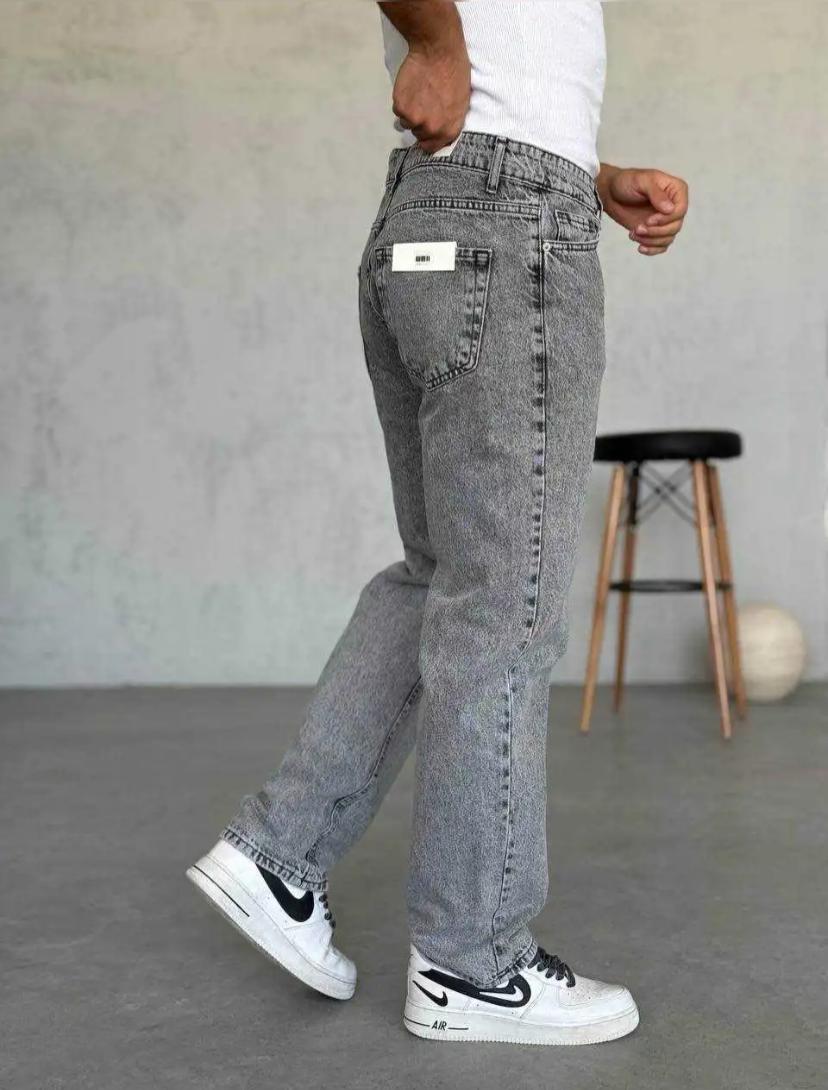 Gri Baggy Jean