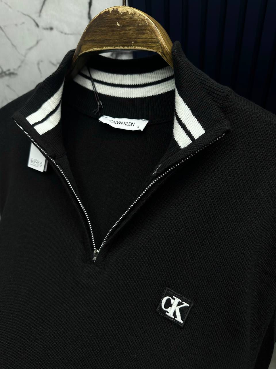 CK Fermuarlı Sweatshirt-Siyah