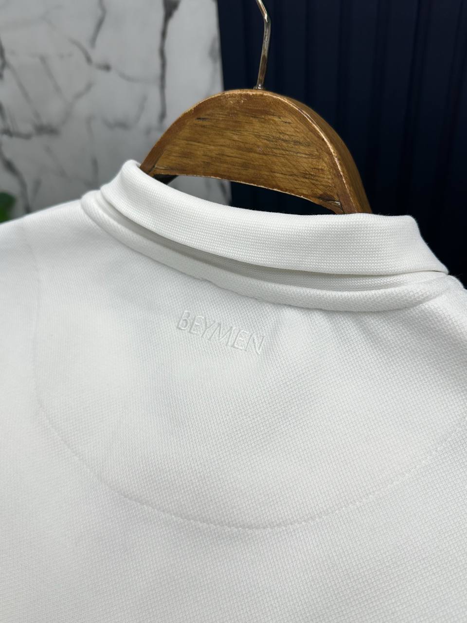 Bymen Yarım Fermuarlı Sweatshirt-Beyaz