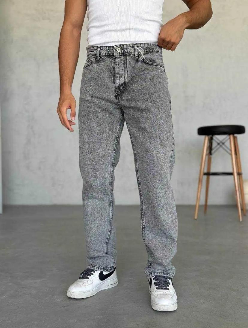 Gri Baggy Jean