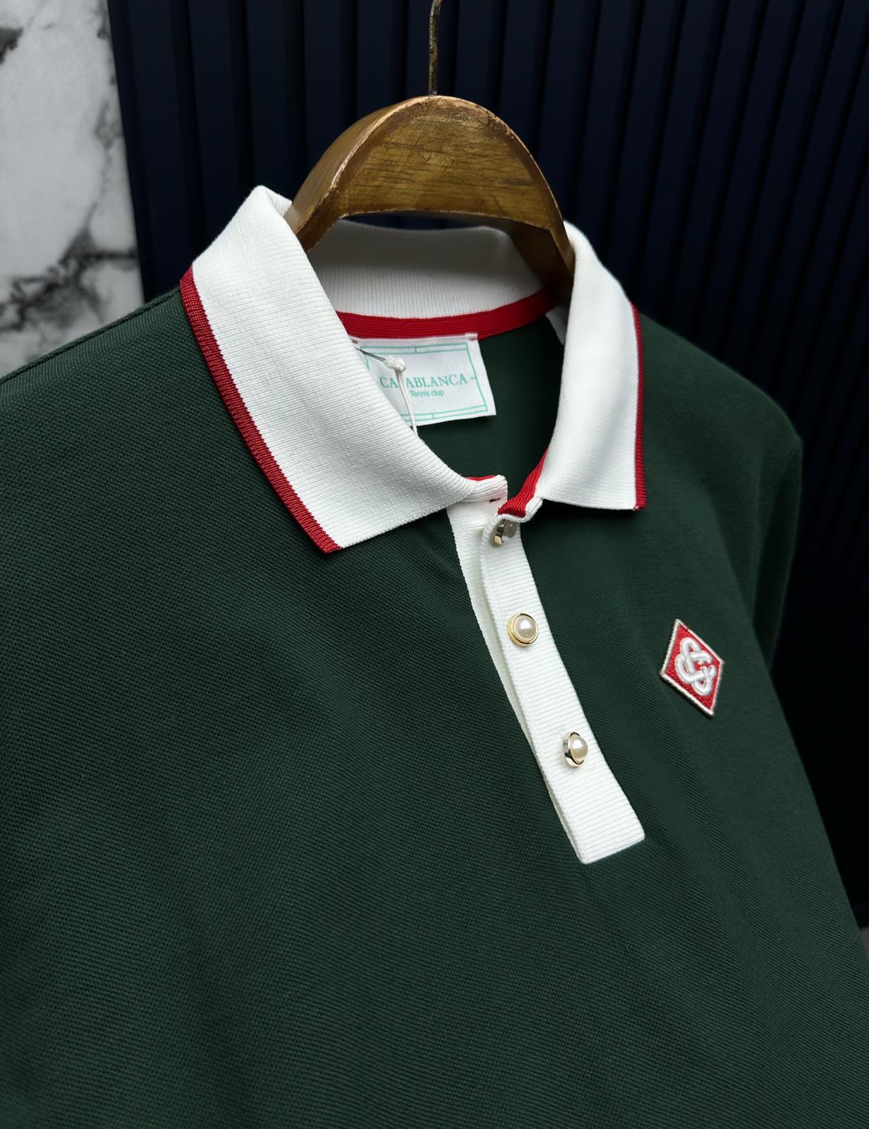 CS POLO YAKA Düğmeli Sweatshirt-Yeşil